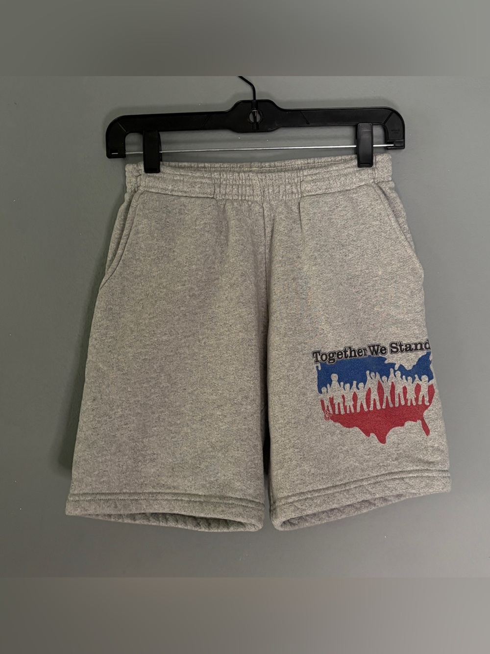 Cherry LA Gray Men’s Athletic Shorts with Red & Blue Graphic